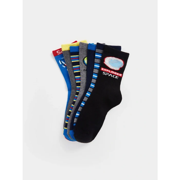 LCW Kids Karişik Desenli Erkek Çocuk Soket Çorap 7li