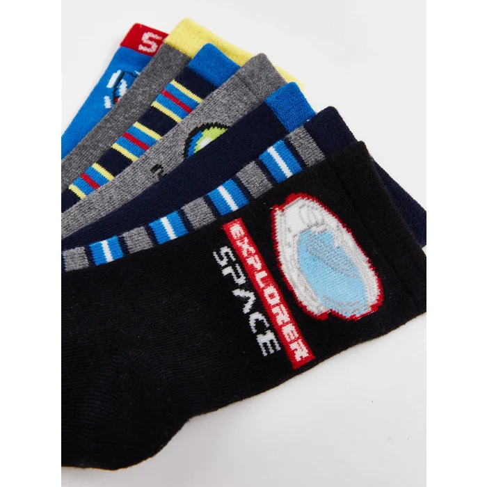 LCW Kids Karişik Desenli Erkek Çocuk Soket Çorap 7li