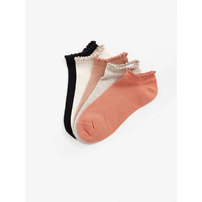 LCW DREAM Mercan Kadın Düz Patik Çorap 5li