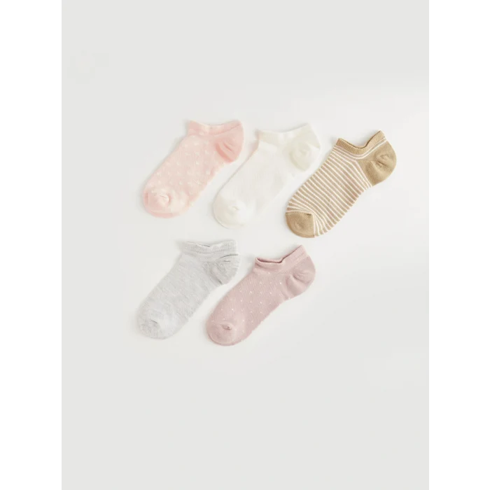 LCW DREAM Pembe Desenli Kadın Patik Çorap 5li