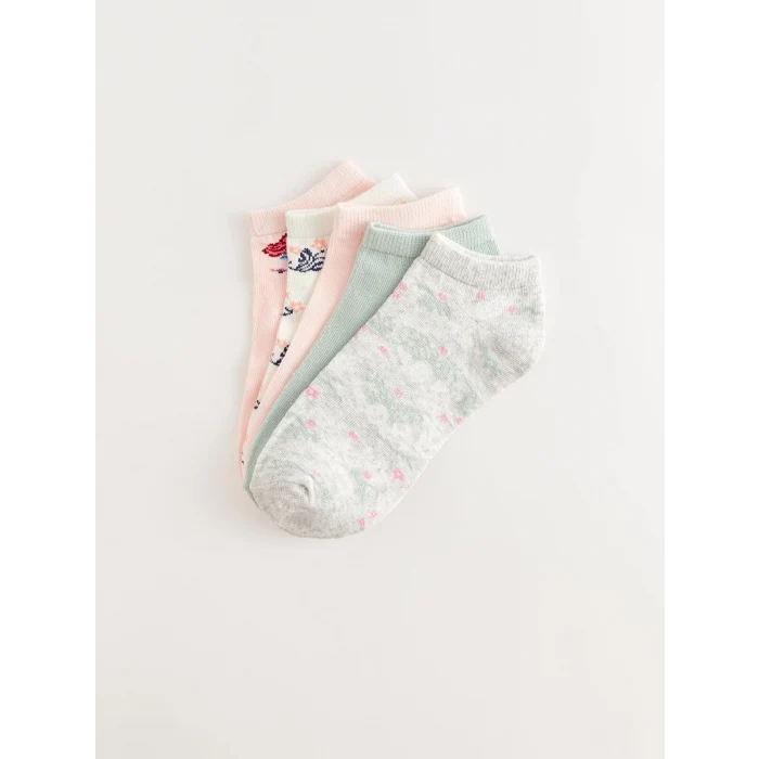 LCW DREAM Pembe Desenli Kadın Patik Çorap 5li
