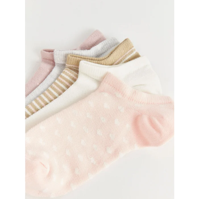 LCW DREAM Pembe Desenli Kadın Patik Çorap 5li
