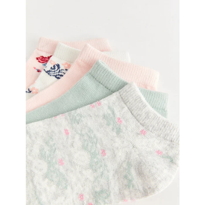 LCW DREAM Pembe Desenli Kadın Patik Çorap 5li