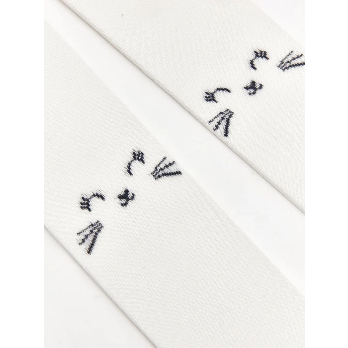 LCW baby Ekru Desenli Kız Bebek Külotlu Çorap 2li