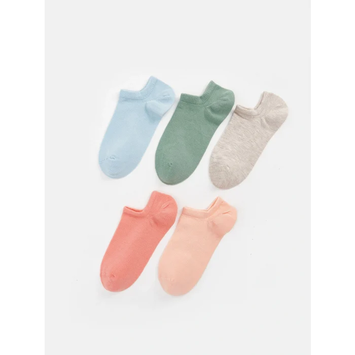 LCW DREAM Mercan Kadın Düz Patik Çorap 5li