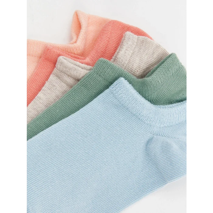 LCW DREAM Mercan Kadın Düz Patik Çorap 5li