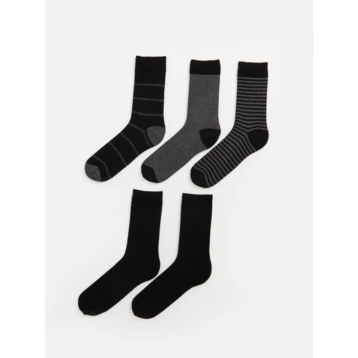 LCW ACCESSORIES Karişik Çizgili Bambu Erkek Soket Çorap 5li