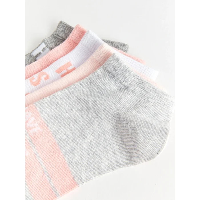 LCW DREAM Gri Desenli Kadın Patik Çorap 5li