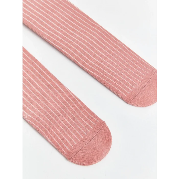 LCW baby Ekru Baskılı Kız Bebek Külotlu Çorap 2li