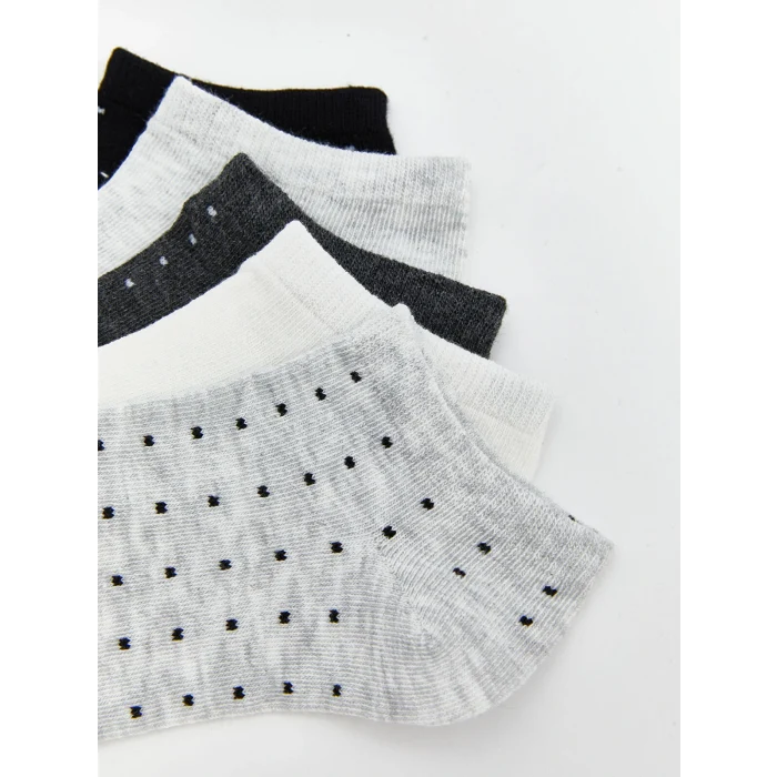 LCW DREAM Gri Desenli Kadın Patik Çorap 5li