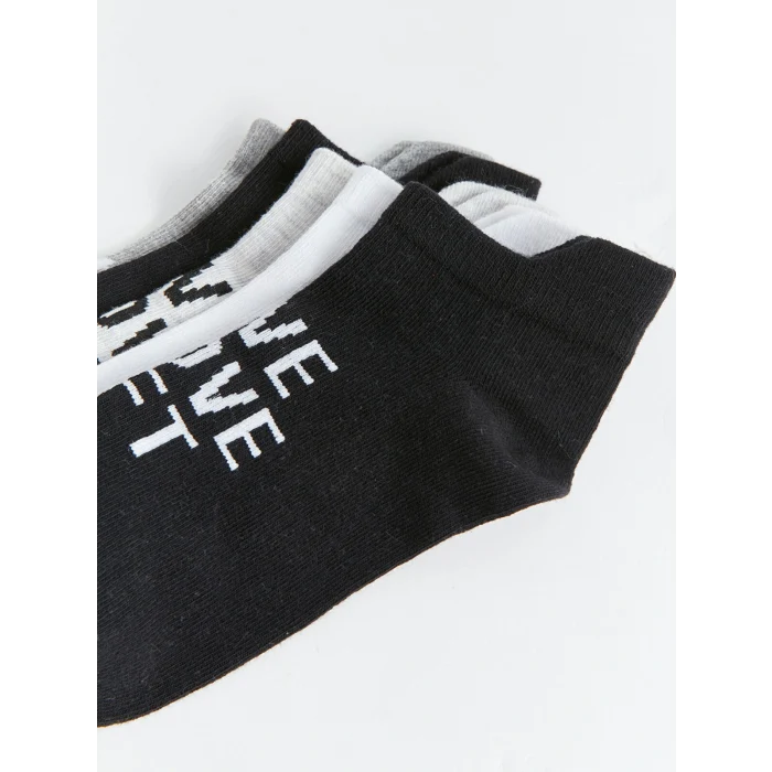 LCW DREAM Siyah Baskılı Kadın Patik Çorap 5li