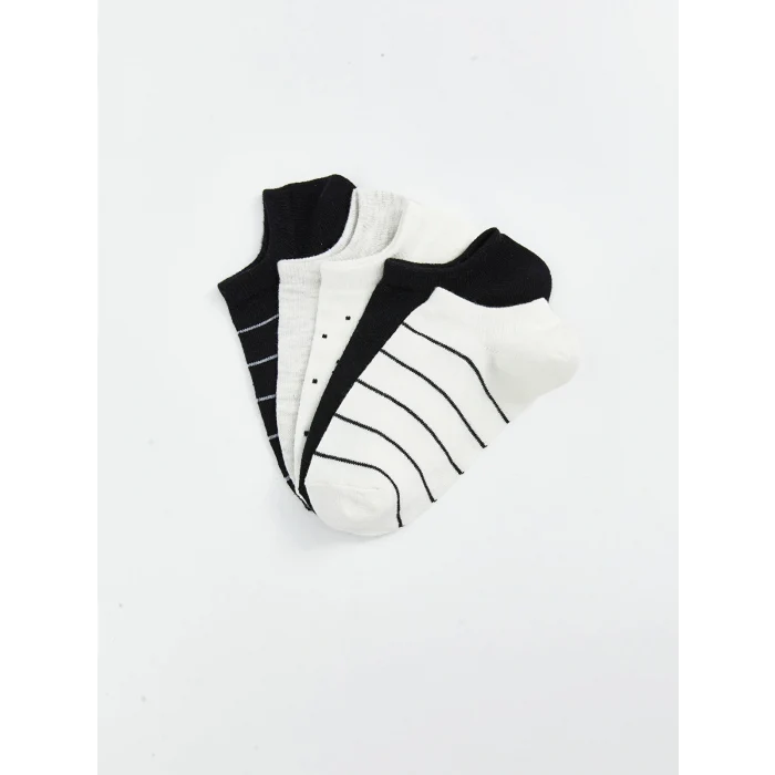 LCW DREAM Ekru Desenli Kadın Sneaker Çorap 5li