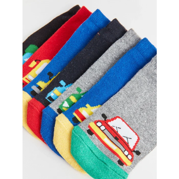 LCW Kids Karişik Desenli Erkek Çocuk Patik Çorap 7li