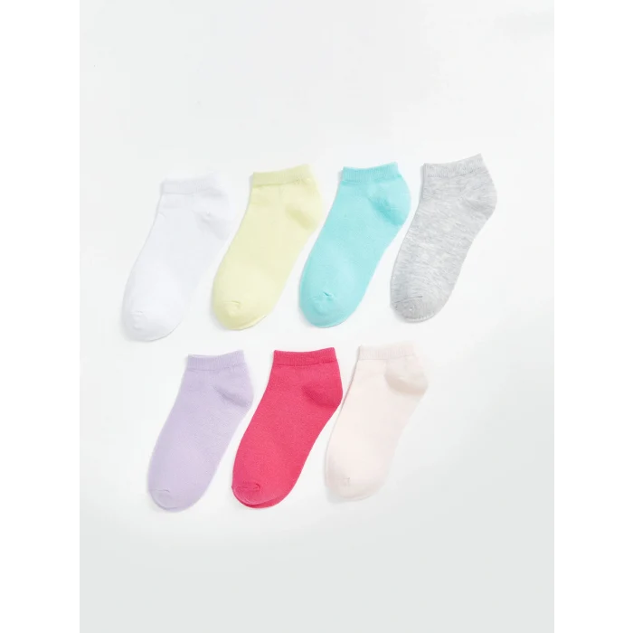 LCW Kids Pembe Basic Kız Çocuk Patik Çorap 7li
