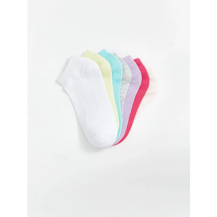 LCW Kids Pembe Basic Kız Çocuk Patik Çorap 7li