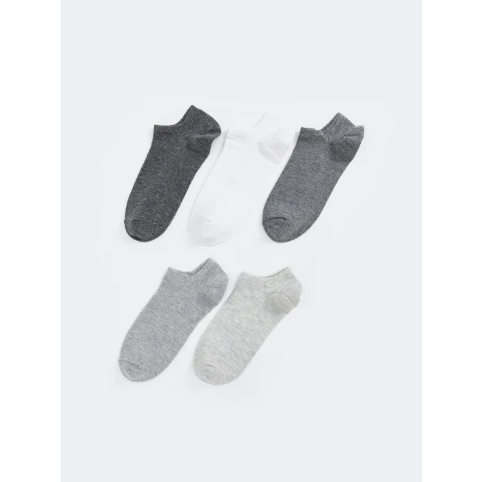 LCW DREAM Gri Kadın Düz Patik Çorap 5li