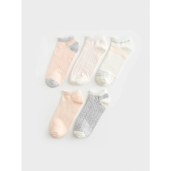 LCW DREAM Pembe Desenli Kadın Patik Çorap 5li