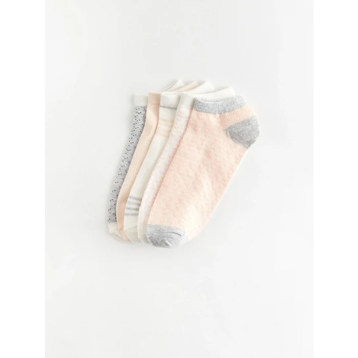 LCW DREAM Pembe Desenli Kadın Patik Çorap 5li
