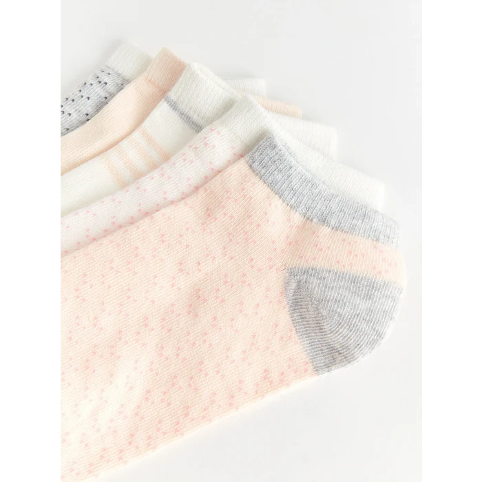 LCW DREAM Pembe Desenli Kadın Patik Çorap 5li