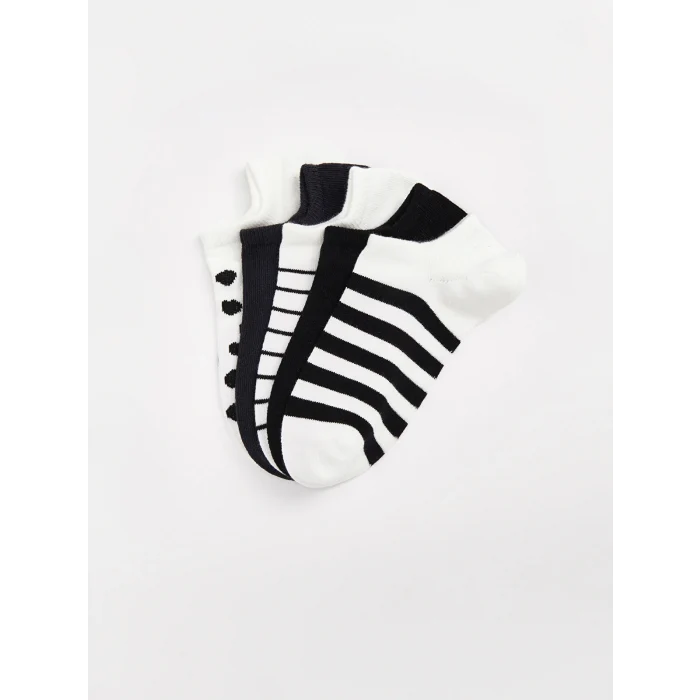 LCW DREAM Ekru Desenli Kadın Patik Çorap 5 li