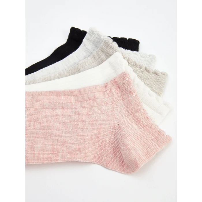 LCW DREAM Pembe Kadın Düz Patik Çorap 5li
