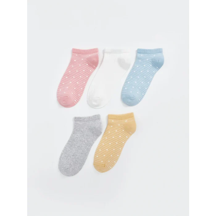 LCW DREAM Pembe Desenli Kadın Patik Çorap 5li