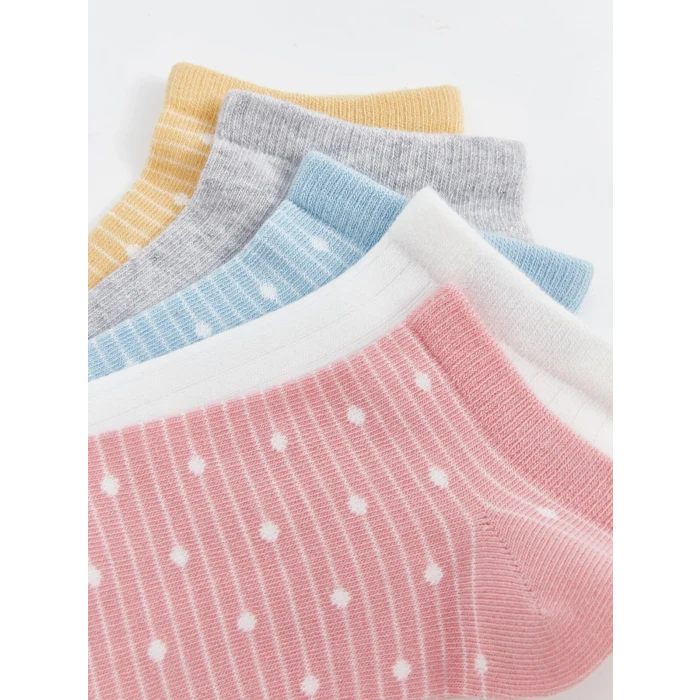 LCW DREAM Pembe Desenli Kadın Patik Çorap 5li