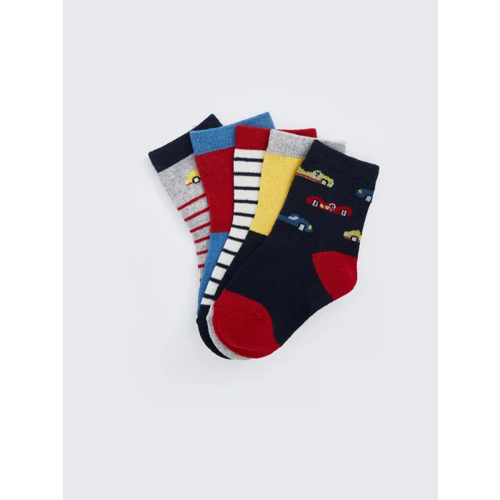LCW Kids Karişik Desenli Erkek Çocuk Soket Çorap 5li