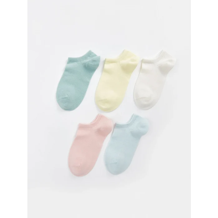 LCW DREAM Turkuaz Kadın Düz Patik Çorap 5li