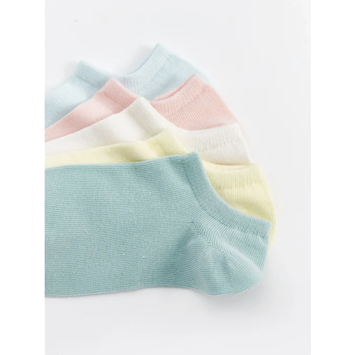 LCW DREAM Turkuaz Kadın Düz Patik Çorap 5li