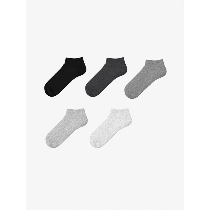 LCW DREAM Gri Kadın Düz Patik Çorap 5li