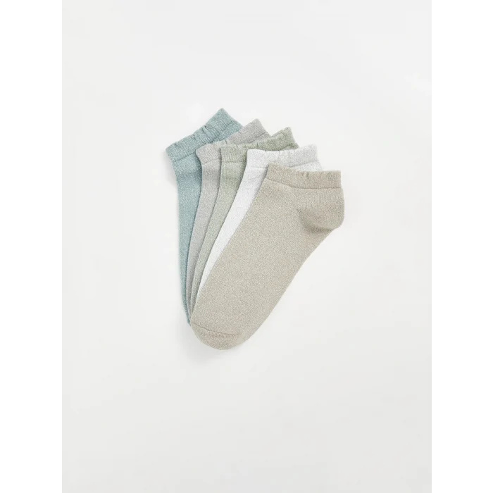 LCW DREAM Gri Kadın Düz Patik Çorap 5li