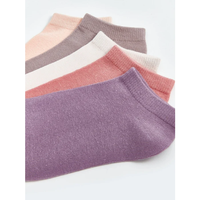 LCW DREAM Pembe Kadın Düz Patik Çorap 5li