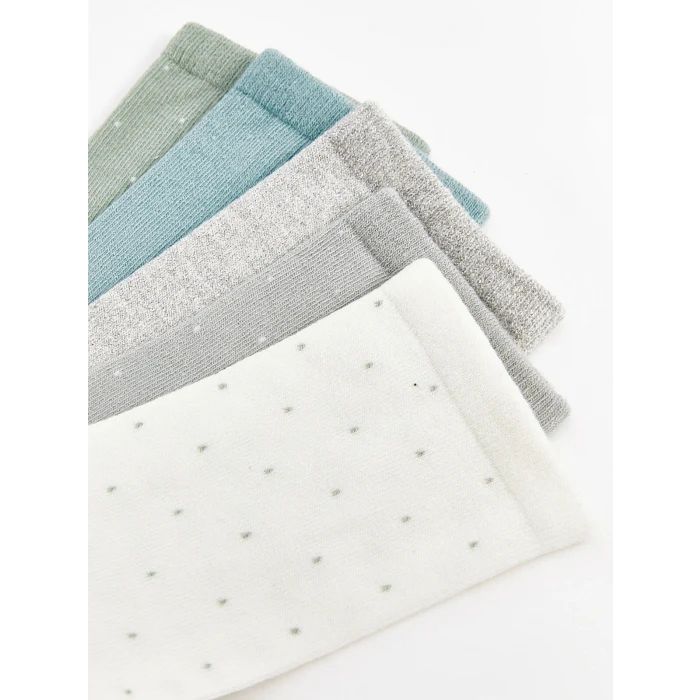 LCW DREAM Ekru Desenli Kadın Soket Çorap 5li