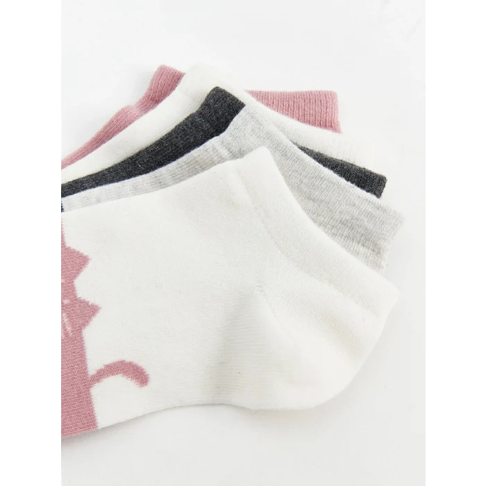 LCW DREAM Beyaz Renk Bloklu Kadın Patik Çorap 5li