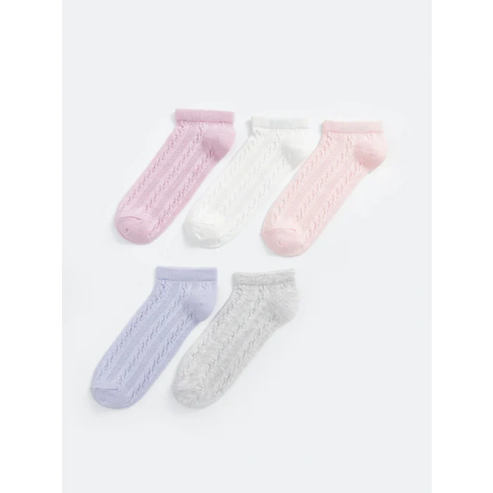 LCW DREAM Mercan Kendinden Desenli Kadın Patik Çorap 5li