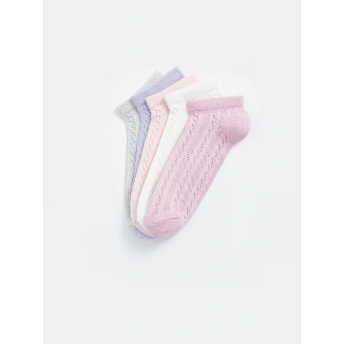 LCW DREAM Mercan Kendinden Desenli Kadın Patik Çorap 5li