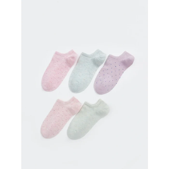 LCW DREAM Pembe Puantiyeli Kadın Patik Çorap 5li