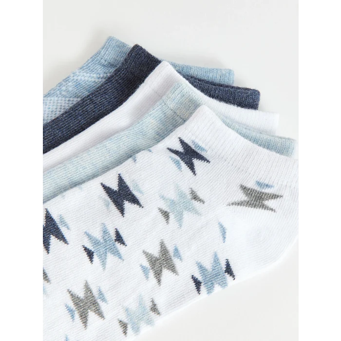 LCW DREAM Beyaz Desenli Kadın Patik Çorap 5li