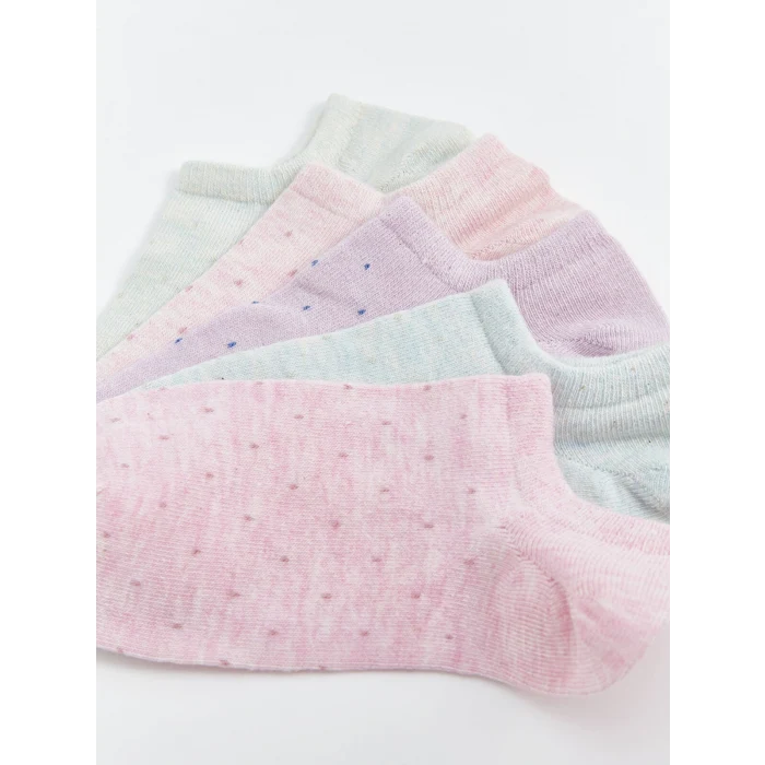 LCW DREAM Pembe Puantiyeli Kadın Patik Çorap 5li