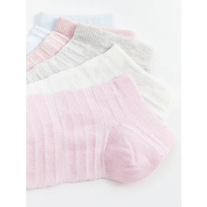 LCW DREAM Lila Çizgili Kadın Patik Çorap 5li