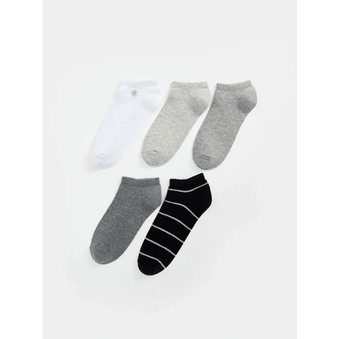 LCW DREAM Ekru Desenli Kadın Patik Çorap 5li