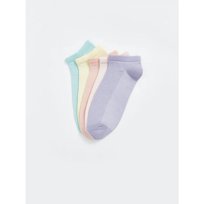 LCW DREAM Lila Kendinden Desenli Kadın Patik Çorap 5li