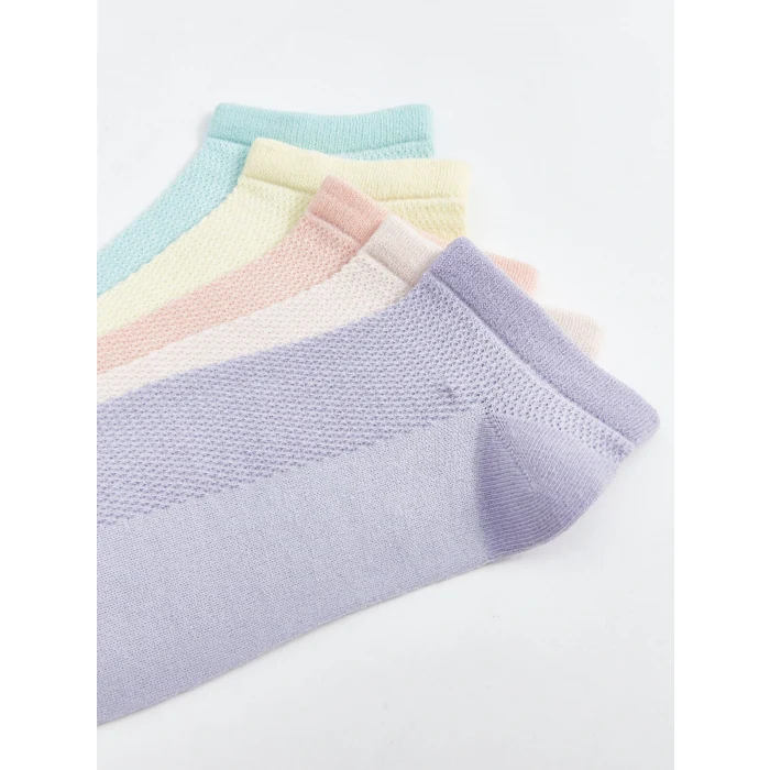 LCW DREAM Lila Kendinden Desenli Kadın Patik Çorap 5li