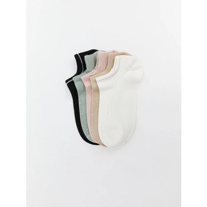 LCW DREAM Ekru Puantiyeli Kadın Patik Çorap 5li