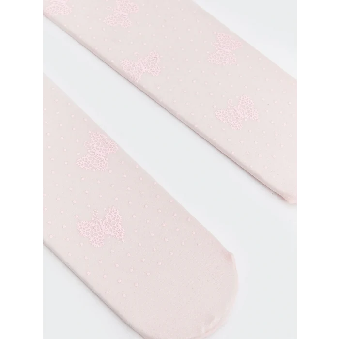 LCW Kids Pembe Desenli Kız Çocuk İnce Külotlu Çorap 2li