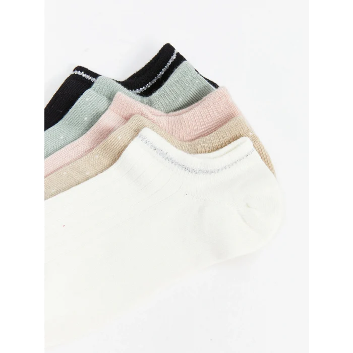 LCW DREAM Ekru Puantiyeli Kadın Patik Çorap 5li