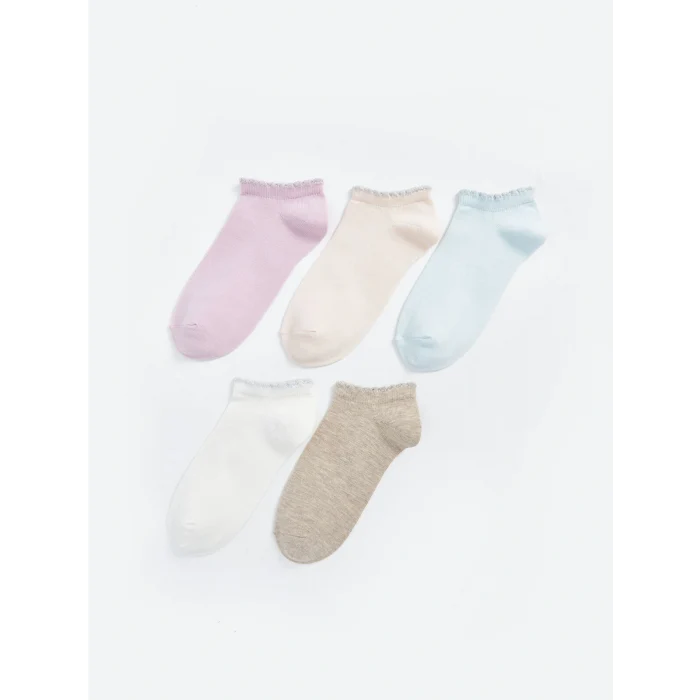 LCW DREAM Lila Kadın Düz Patik Çorap 5li