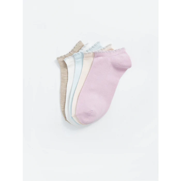 LCW DREAM Lila Kadın Düz Patik Çorap 5li