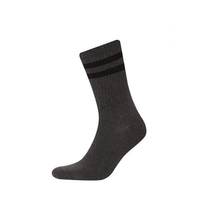 Defacto D9655 Çok Renkli Erkek Rahat Lastikli 5li Pamuklu Uzun Çorap